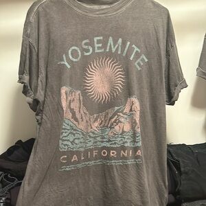 Yosemite Sun Black Boyfriend Tee